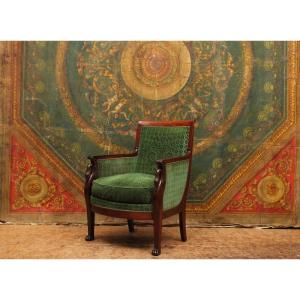 Mahogany Armchair With Swans, Empire Period, Circa 1810