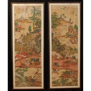 Pair Of Wallpapers, France, 18th Century