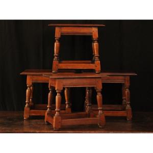 Suite Of Four 18th-century Oak Stools