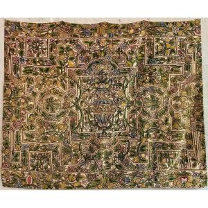 Stitch Tapestry / Table Rug, Conservatory, England, 19th Century