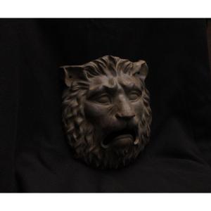 Cast Iron Lion Head Fountain Spout, 20th Century