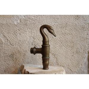 Bronze Gooseneck Tap For Fountain Or Basin