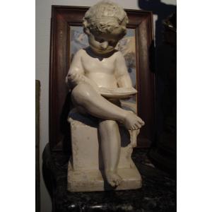 Pair Of Patina Plaster Statues