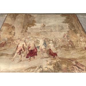 A 19th Century French Tapestry In Beautiful Condition.