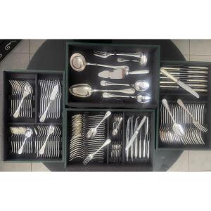 A Christofle Malmaison Model Cutlery Set Including 140 Pieces In Very Good Condition.