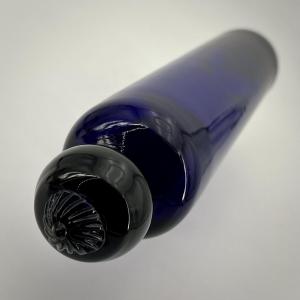 Rolling Pin In Blue Blown Glass Late 18th Century - Early 19th Century Normandy Or Boyer Bordeaux