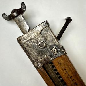 Wooden And Wrought Iron Towing Or Agricultural Jack, Late 19th - Early 20th Century, Folk Art