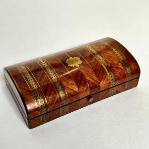 Rosewood And Brass Sewing Box - 19th Century, Ladies' Sewing Box, 19th Century