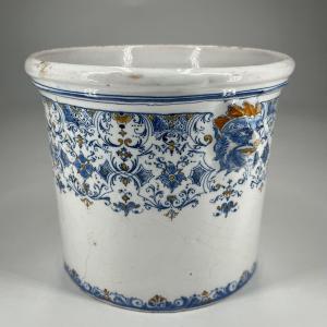 18th-century Moustiers Earthenware Cooling Bucket/bottle Cooler 