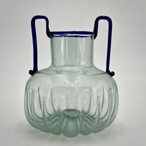 Vase With Detached Handles In Blown Glass From The 1920s-1930s, Art Deco Murano, 20th Century
