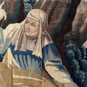 La Diseuse De Bonne Aventure, Tapestry Fragment Flanders Late 17th/early 18th 17th/18th
