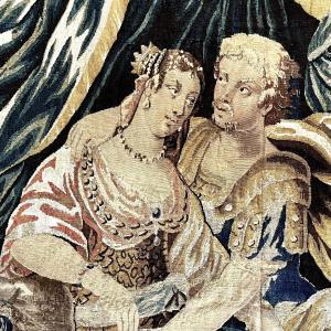 Les Amours De Pâris Et Hélène - Aubusson Tapestry, 17th Century After Isaac Moillon 17th Century