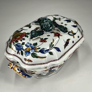 Rouen Earthenware Vegetable Dish With Handles 18th Century Cornucopia 18th Century