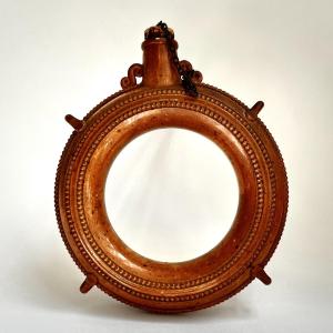 Small Midi Glazed Earthenware Ring Gourd, 19th Century - Folk Art 19th Century