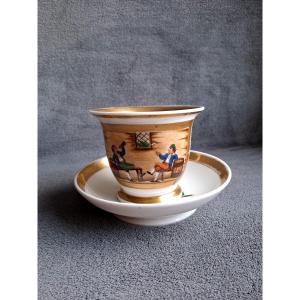 Large 19th Century Chocolate Cup