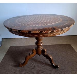Arte Di Tarsia Rolo Inlaid Walnut Table
