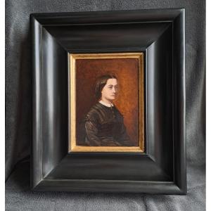 Portrait Of A Woman By Emile Guillaudin 1871