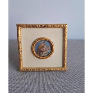 Miniature Frame Of The Virgin And Child