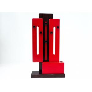 Italian Modular Red Coat Rack By Carlo Di Carli For Fiarm, 1960s