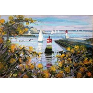 Michel King (1930-2025) - Marine Painter - Sauzon, Belle-ile