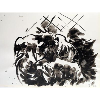 Edouard Pignon (1905-1993) - Fighting Cocks - New Paris School