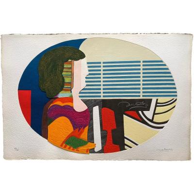 Max Papart (1911-1994) - Woman's Profile - Carborundum Engraving