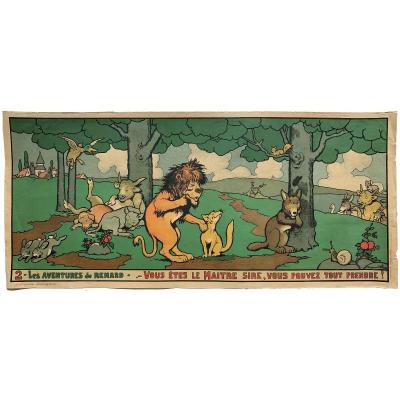 Benjamin Rabier - The Adventures Of Fox - Lithograph