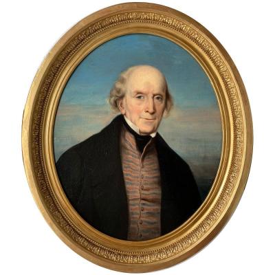 Portrait Of A Gentleman By Callande De Champmartin - 19th Century - Oil On Canvas Signed