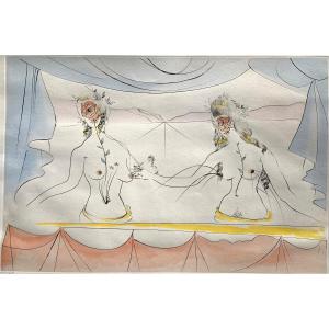 Dali - Signed Aquatint - The Ladies Of The Renaissance