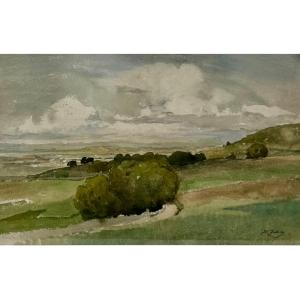 Landscape Of The Orchamps Plain By Henri Zuber