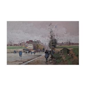 Street Scene By Lievin (eugène Galien-laloue)