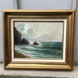 Seascape In Brittany Signed By Russian Painter Léon Zeytline