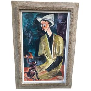 Clown And Monkey By Bernard Pomey 