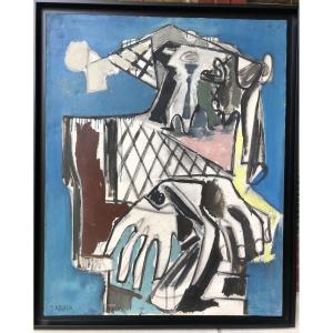 Portrait Of A Cubist Man By Jan Darna