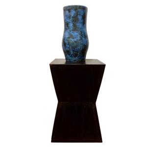 Large Vase With Scarified Decoration By Blin