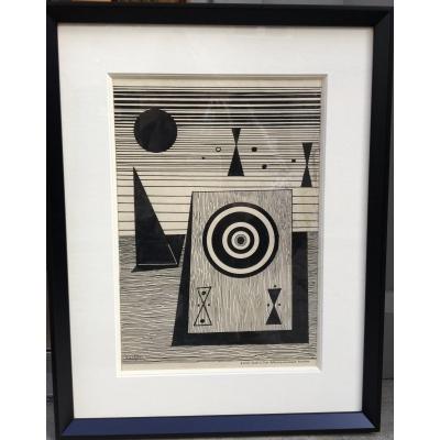 Abstract Drawing By Raymond Grandjean