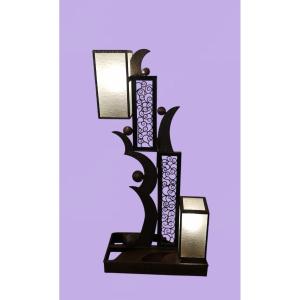 1930s Art Deco Wrought Iron Floor Lamp