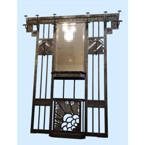 Art Deco Nickel-plated Wrought Iron Locker 1925/30