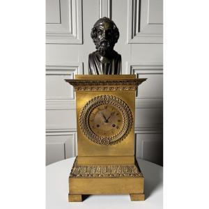 Ormolu Mantel Clock With Bust Of Homer – 19th Century