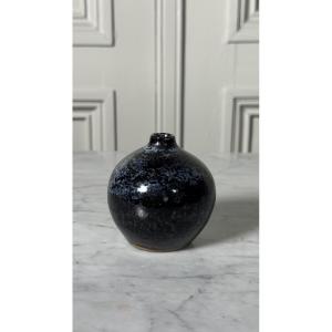 Small Globular Stoneware Vase  Yvonne Syve  & Josiane Chaudet