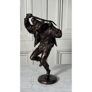 Jean-jacques Feuchère (1807–1852)  Peasant With A Sickle,  French School, 19th Century