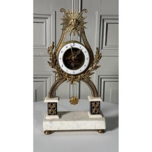 Louis XVI Skeleton Lyre Clock Late 18th Century