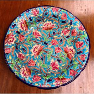 Cup On Pedestal - Emaux De Longwy