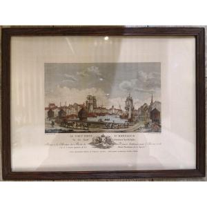 Graving By Yves Le Gouaz (1742-1816) Engraving By Nicolas Ozanne (1728-1811) "the Old Port Of Honfleur"