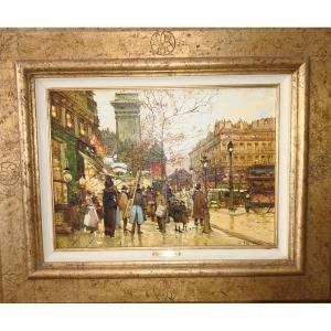 Tatiana Titova (1969) Russian School - Oil On Canvas - "paris Belle Epoque"