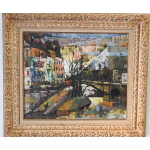 Olivier Foss (1920-2014) Oil On Canvas - "view From Paris"