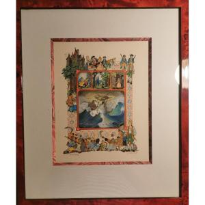 Lithograph "voyage De La Pérouse" By H. Da Ros