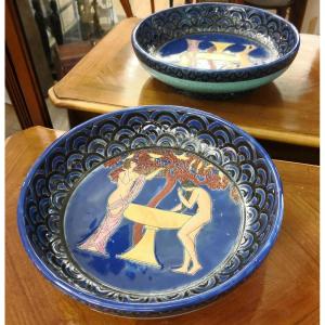 Keralouve -la Louvière - Belgium - Cup On Pedestal In Ceramic And Enamels - Art Deco