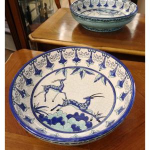 Keralouve -la Louvière - Belgium - Cup On Pedestal In Ceramic And Enamels - Art Deco