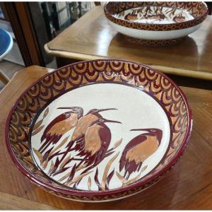 Keralouve -la Louvière - Belgium - Cup On Pedestal In Ceramic And Enamels - Art Deco